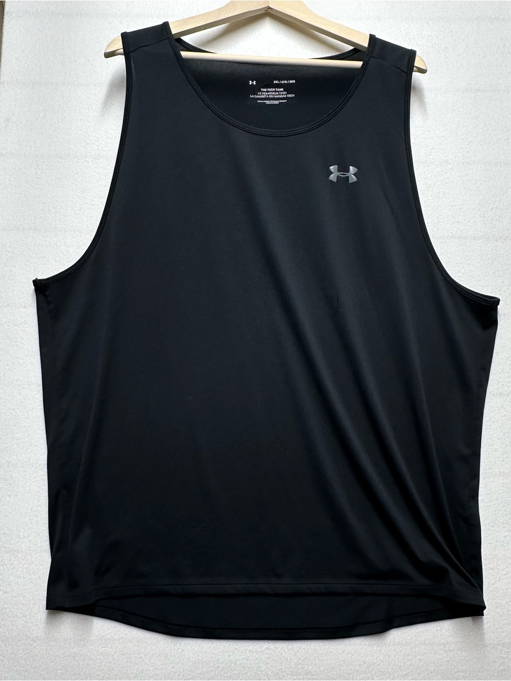 Men’s Under Armour Tech Tank – Black – Size 3XL – HeatGear Loose Fit